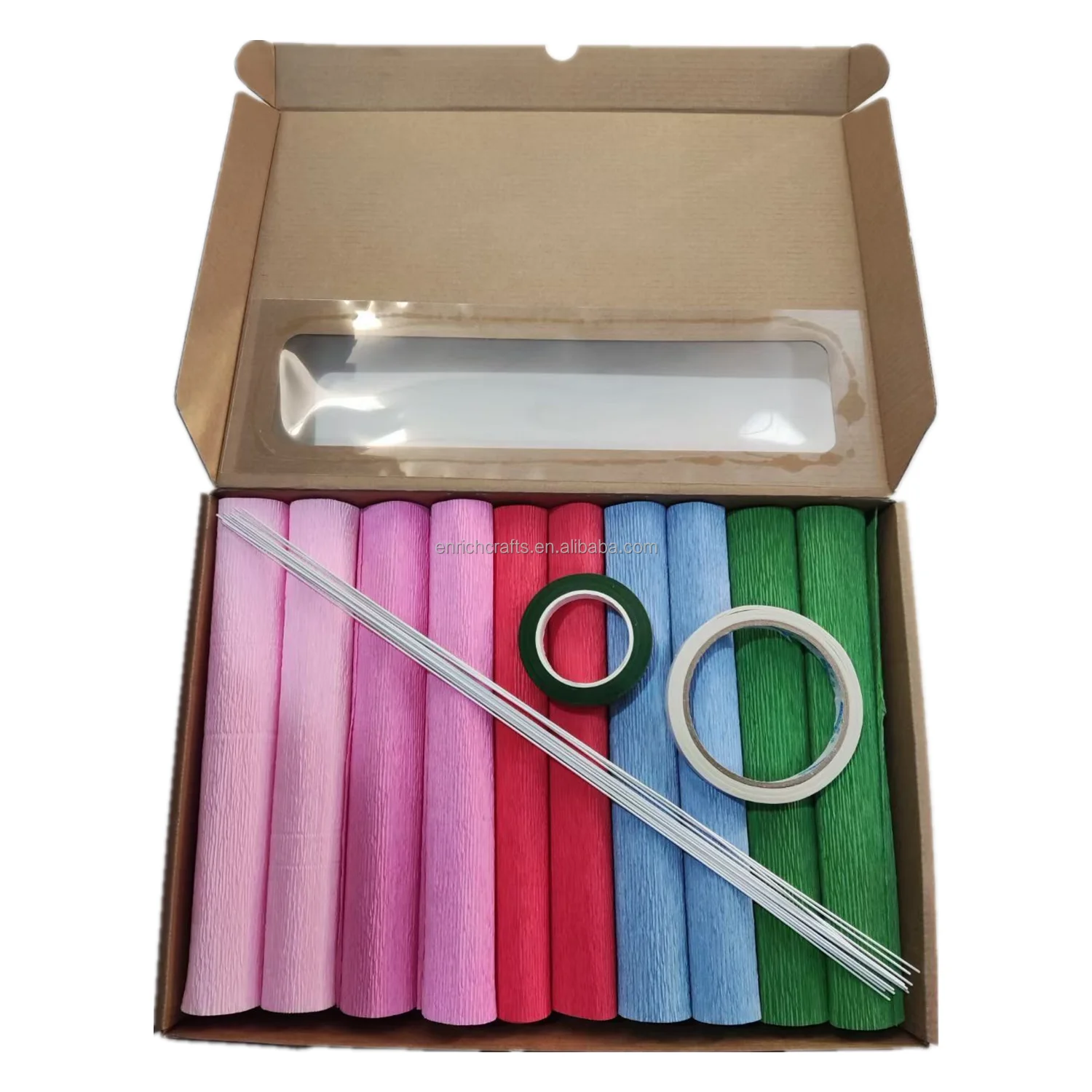 Top Quality Crepe Paper Roll 60 gr Solid Color crepe paper for gift packing handmade flowers use