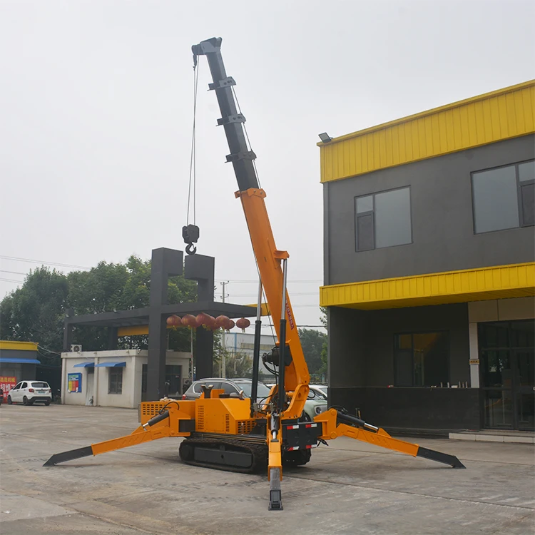 Indoor Use Mobile Spider Crane Crawler 3 Ton Hydraulic Spider Crane 360 Degree Construction Track 5 Ton Spider Crane