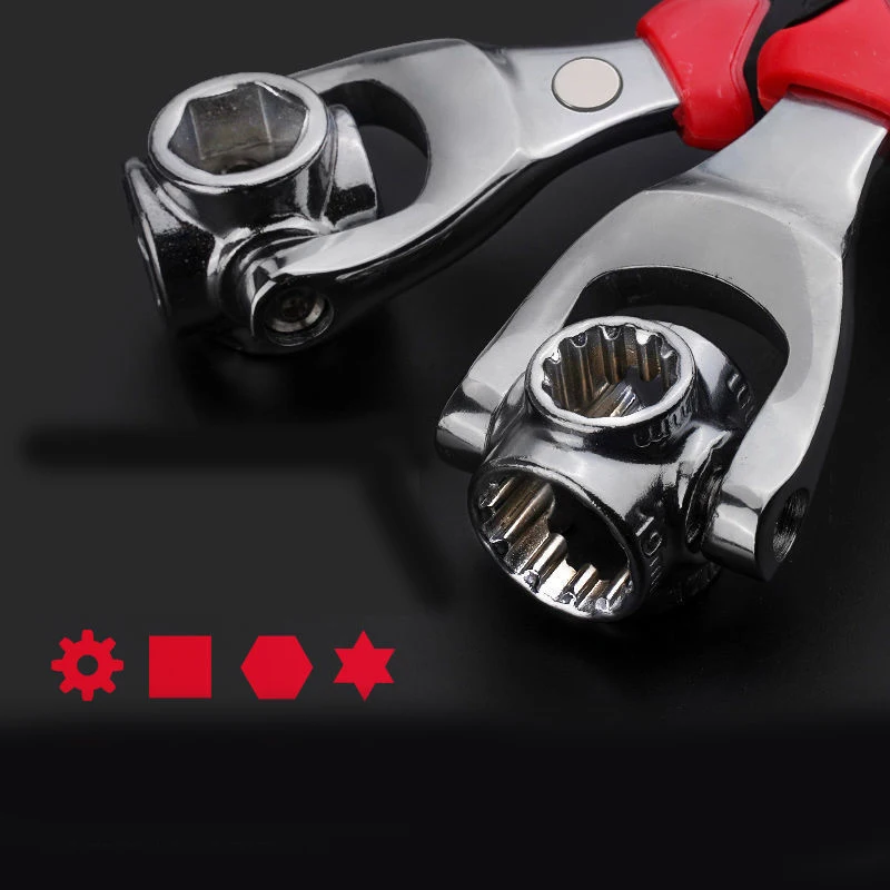 Furniture Car Repair Hand Tools Universal 360 Degree Tools Socket Steel Tiger Wrench with Spline Bolts