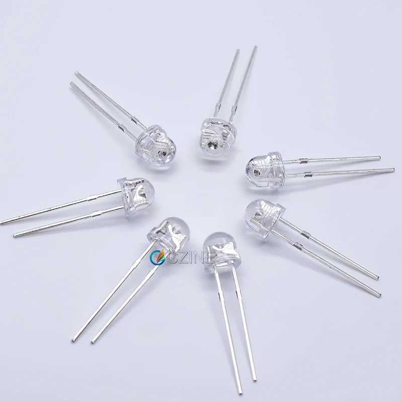 CZINELIGHT water clear yellow red green blue cool warm white ultra high bright 1000pcs packet led strawhat 5mm