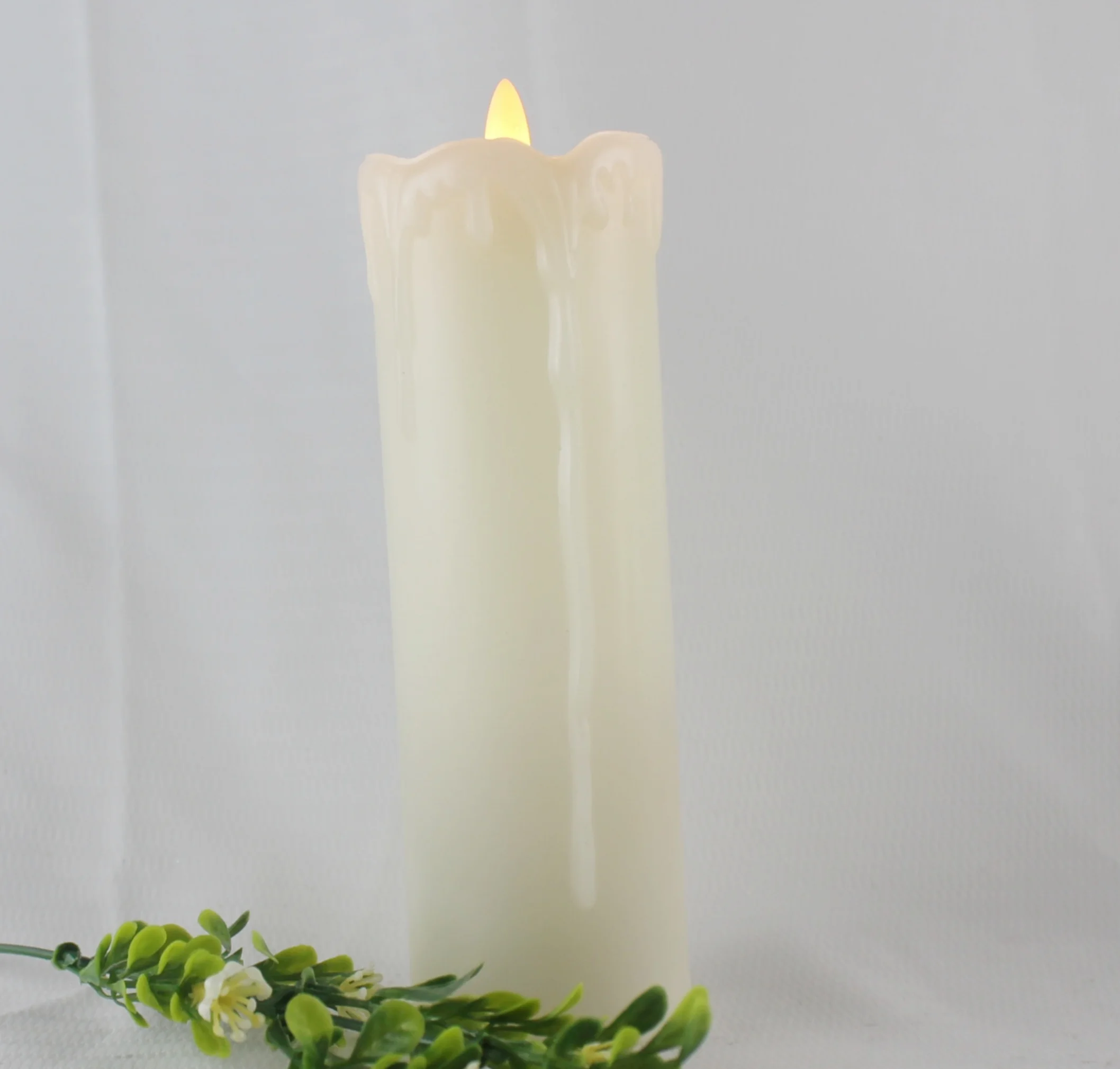 Chinese factory 3D electronic candle Flameless LED ivory candle for Christmas decoration