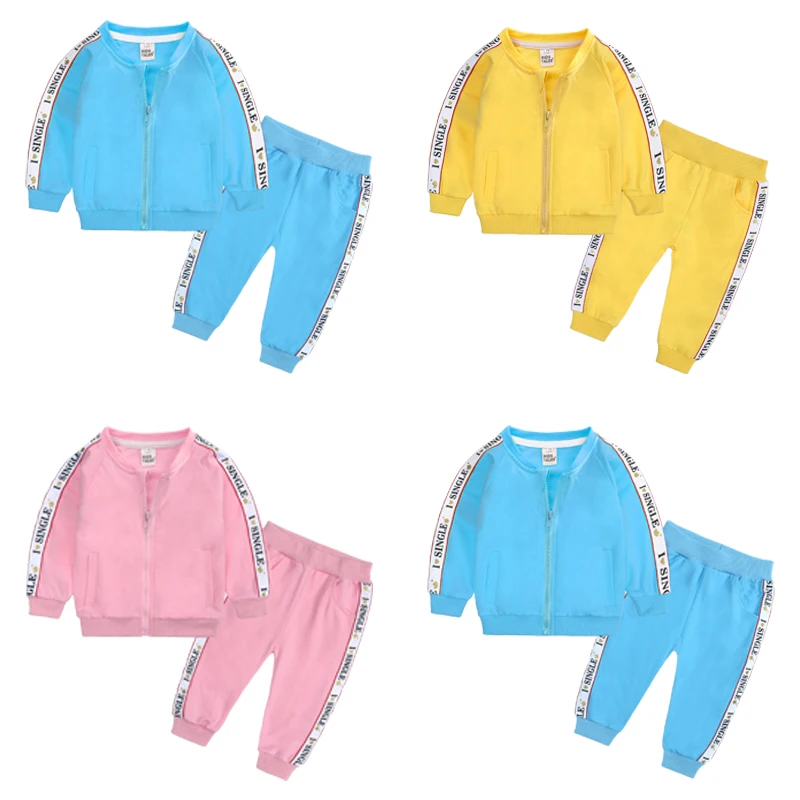 wholesale kids designers clothes spring long sleeve cotton zipper toddler girls clothing