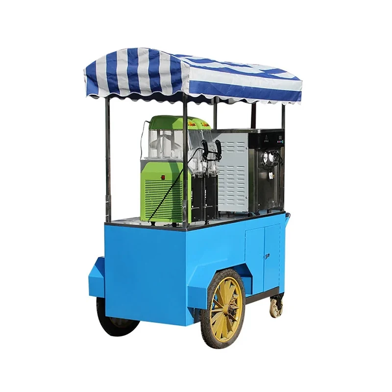 JX-IC160 Stainless Steel Portable Mexican Used Ice Cream Push Cart