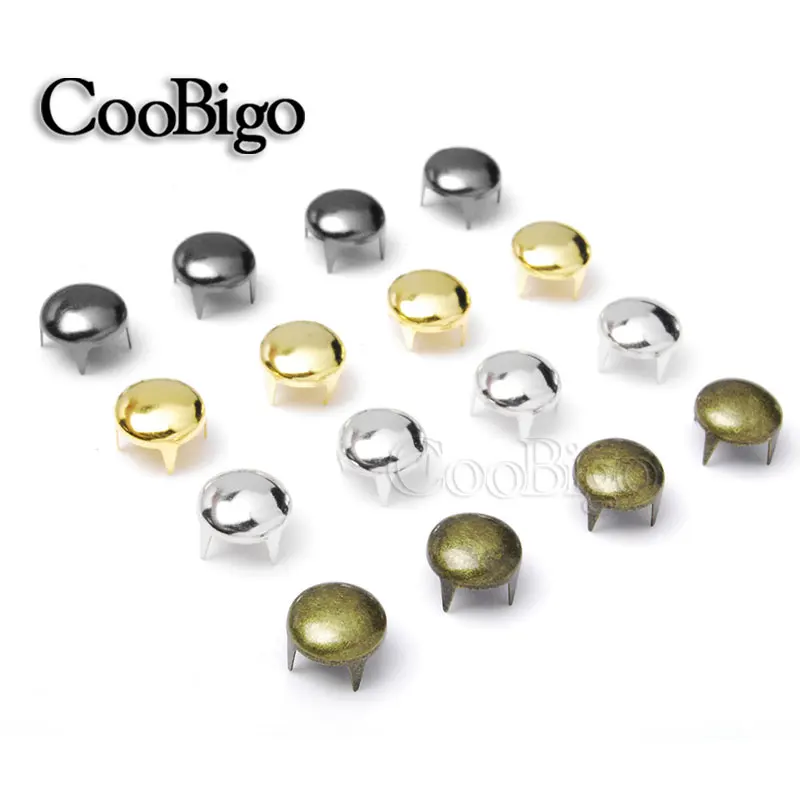 500 шт./упак. 9 мм Круглый купол заклепки Спайк заклепки “в стиле «панк-рок» кожаная фурнитура для обуви Одежда мешок запчастей для декорирования ногтей # GZ001-9