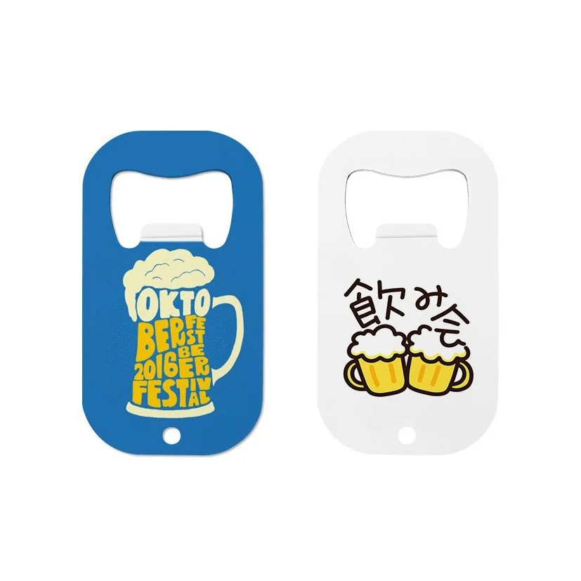 Stainless Steel Double Sides Printing Sublimation Bottle Opener Beer Bottle Opener Corkscrew
