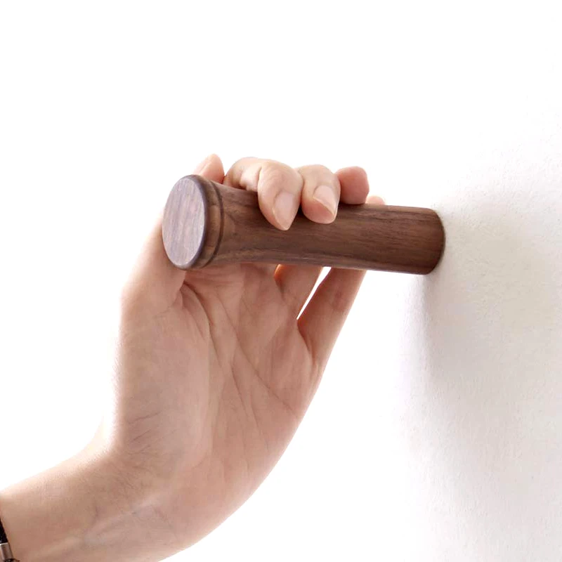 Wholesale factory direct price wood wall hook vintage wooden coat rack hanging hooks with screw