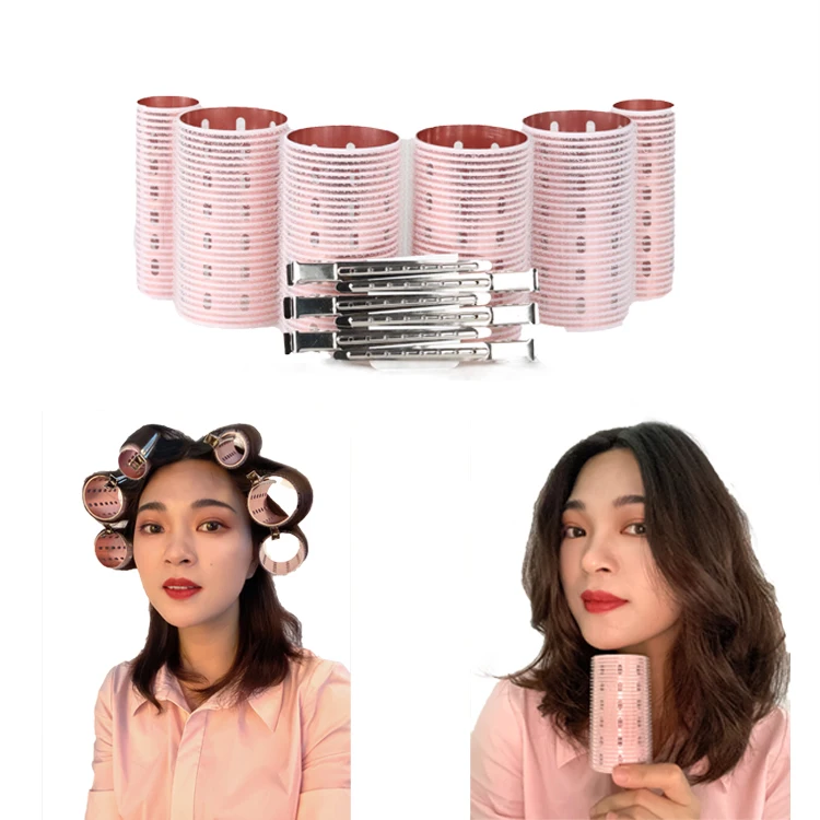  Air bangs roller holds paint plastic self grip iron makeup set water ripple hair