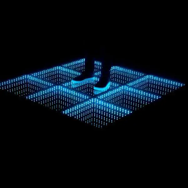 Interactive RGB LED Dance Floor for Parties Dj Lighting Emitter Brick Lights Glass Body Material for Interactive Entertainment