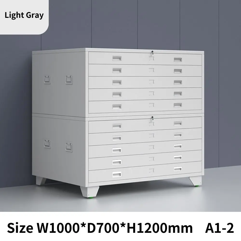 Modern 5-Drawer Steel A1 Size Large Paper Map Drawings Flat File Cabinet for Art School Hotel Architectural Design