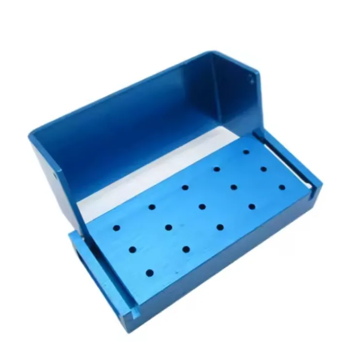 15 holes Dental endo Bur Holder stand block Metal box For FG OEM Aluminum Autoclavable