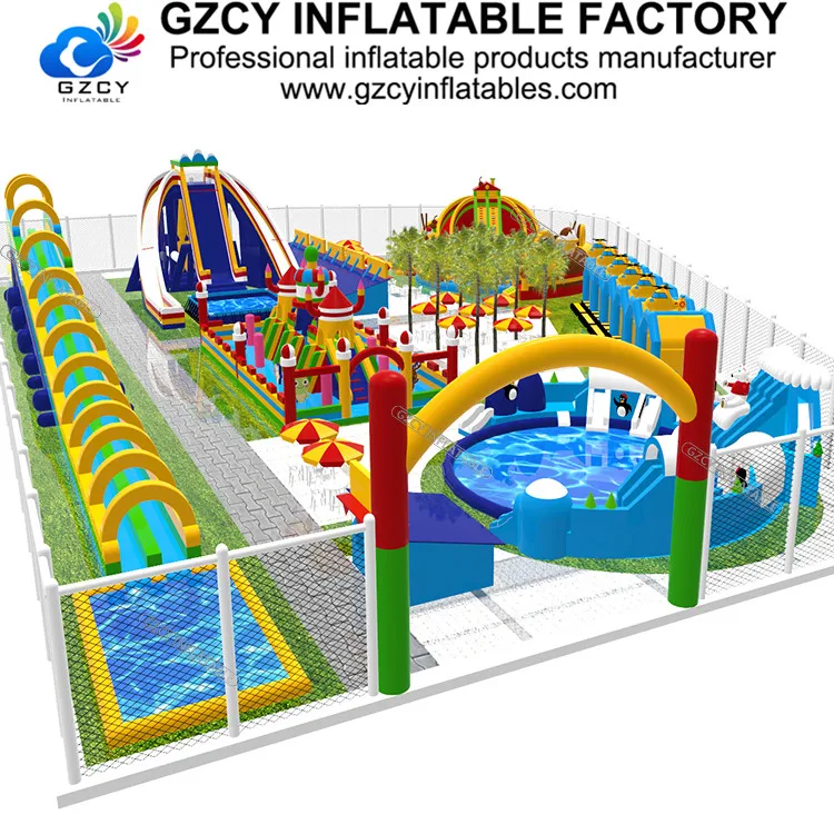 Новые аксессуары для игр на улице зоны GZCY надувные игры производитель надувной парк развлечений