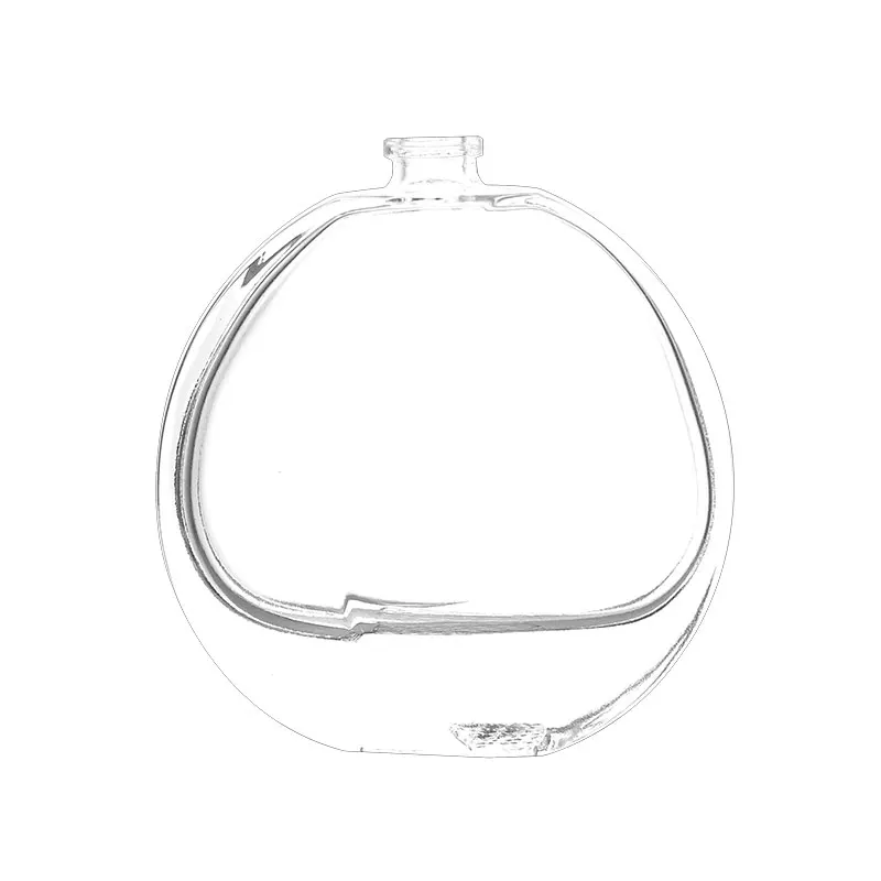 50ml 100ml Vintage Oval Shape Glass Perfume Bottle with Electroplating Gold Caps Crystal Glass Atomizer