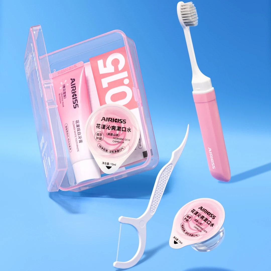 Dental Oral Care Travel Clean Toothbrush Super Floss Kit Dental Orthodontics Care Kit Dental Hygiene Kit
