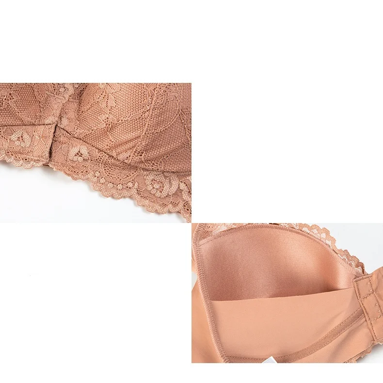 Hot Selling Full Back Push Up Wireless Bra Soft Women Plus Size Cotton Big Cup Front Closure Bras
