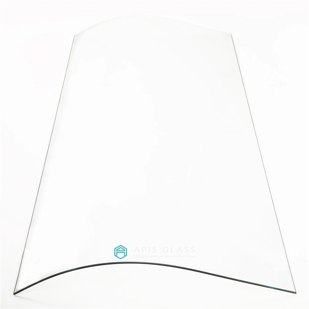 Apisglass Factory Direct Supply Frameless Curved Bathroom Glass Curved Shower Room Glass Bend Shower Glass