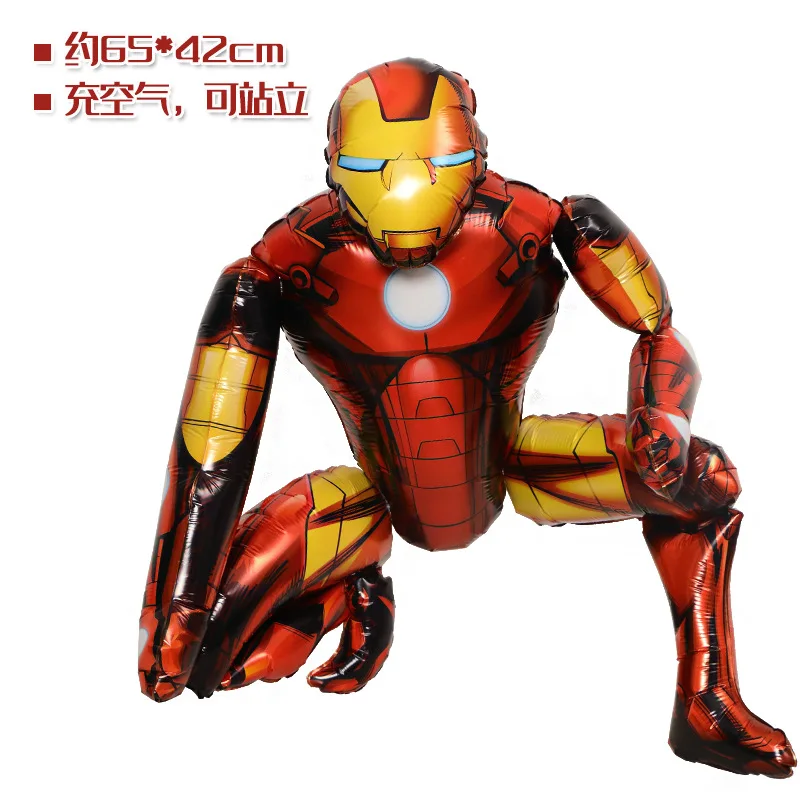 3D Mario Toy  Buzz light Superhero Spiderman American Airwalker Captain year Balloons Globos  for Kids Birthday Decor