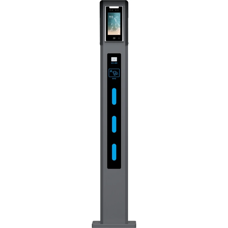 Face Recognition Temperature Detection Turnstile RFID Reader Swing Barrier Gate Face Recognition Access Control