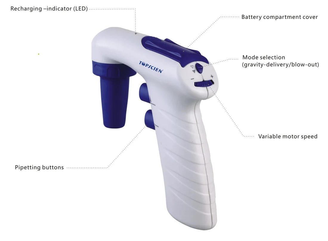 0.1-100ml Large Capacity Electronic Pipette Filler Pipette Controller for Sale
