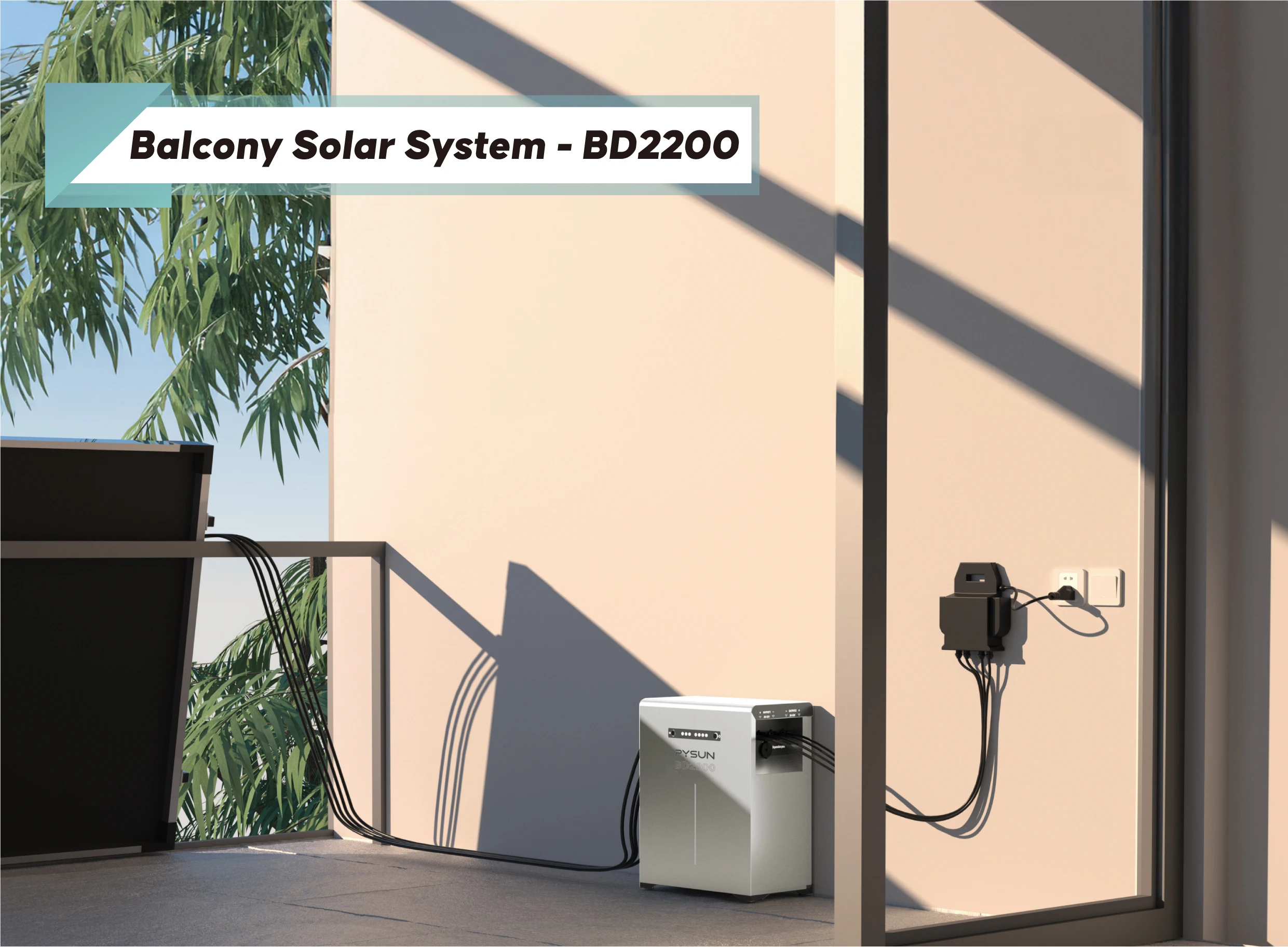 PYSUN 800w Balcony Solar System Microinverter Balcony Solar Kit 800 W Germany 600w Battery Storge For Balcony