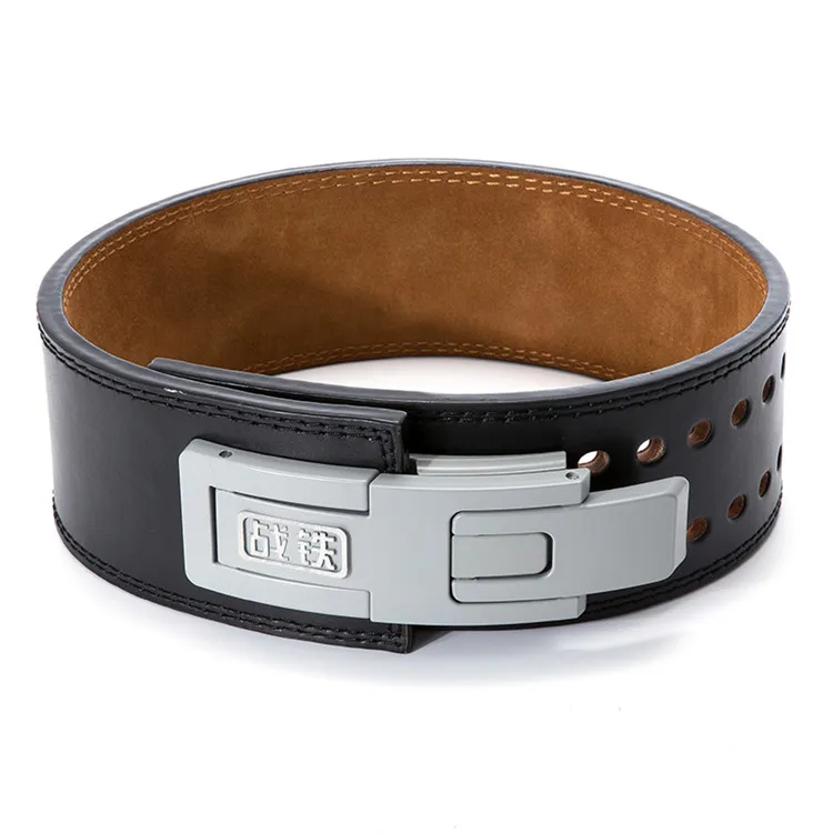 Лучшая тяжелая атлетика для тренировок в тренажерном зале сверхмощный рычаг SBD ремень для тяжелой атлетики 13 мм Пряжка из натуральной кожи