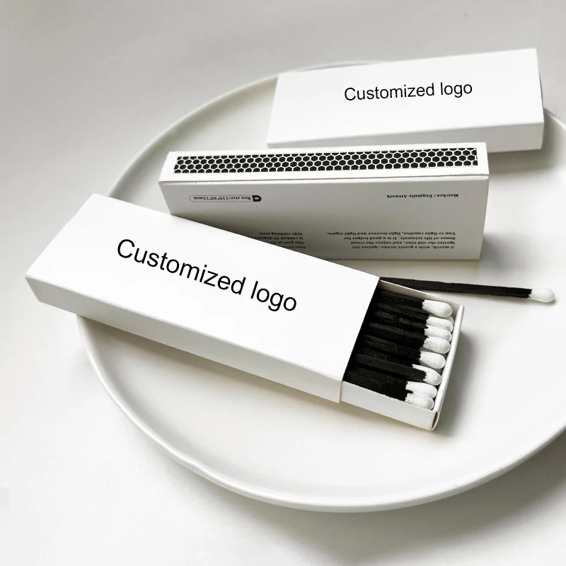 China Wholesale Heat Proof Boxed Matches Black Poles White Boxes Long Matches