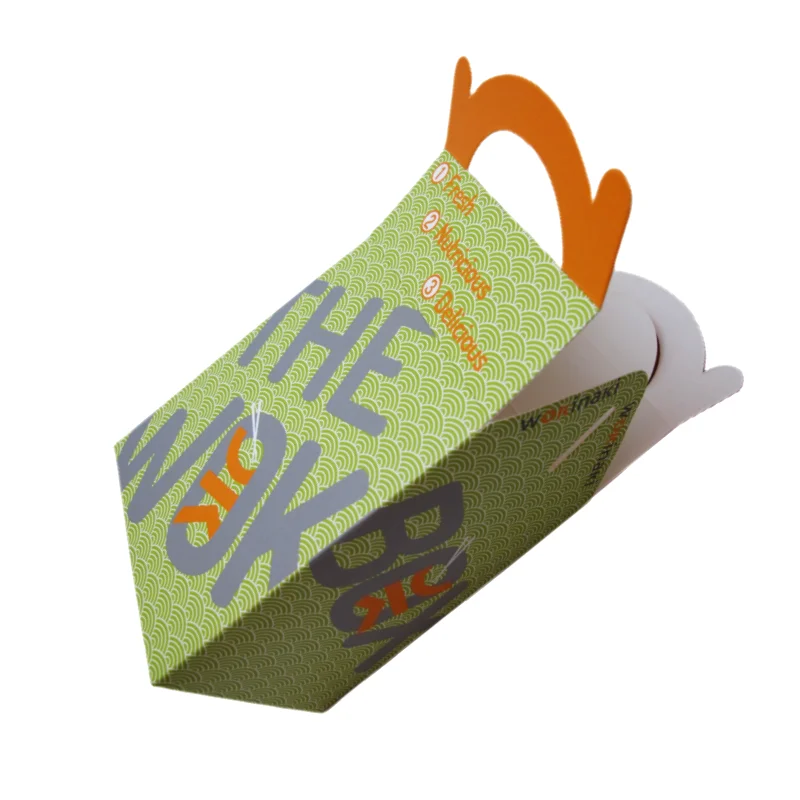 Wholesale square beautiful large capacity food store customize your design paper meal box meal packaging boxes