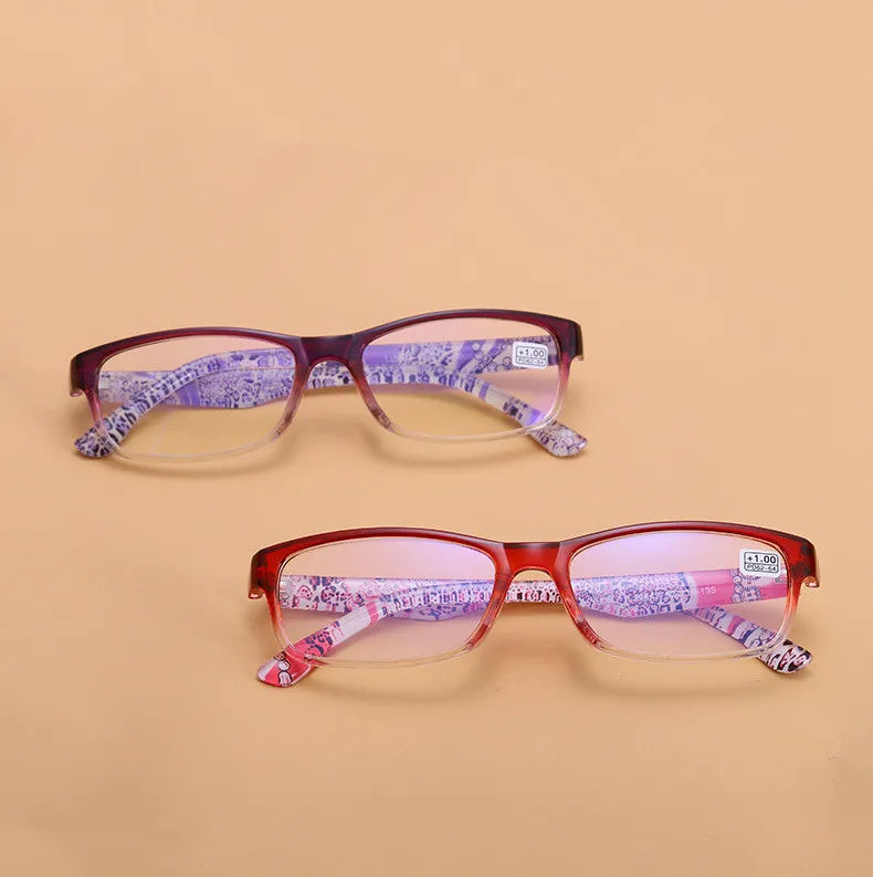 Color frame hot sale resin film full frame presbyopia glasses for wholesale