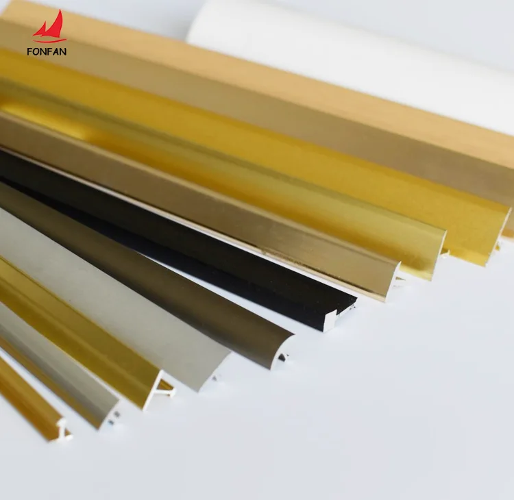 Aluminium T Shape Table Edging Trim Profiles Gold Metal Strips T Channel Transition Metal Strips Tiles Exterior Accessories