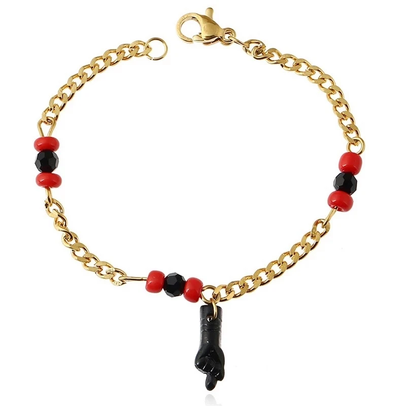 PULSERA MANO DE AZABACHE BEBE/18KC позолоченный детский браслет очаровательные подарки