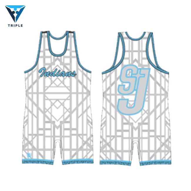 high quality custom sublimation printing man sportswear wrestling team wear wrestling singlet