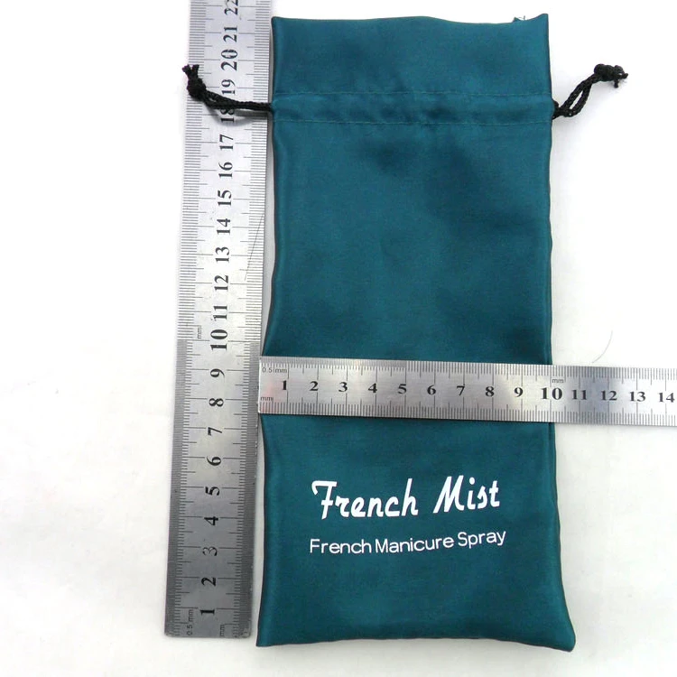 soft satin bag with logo printing/satin pouch bag for packaging