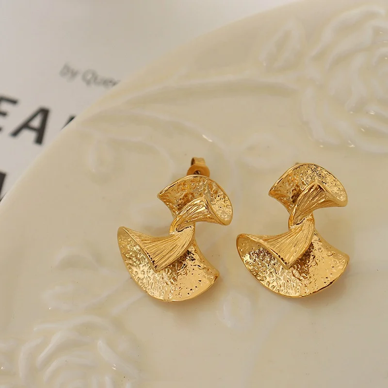 New Design 18K Gold Plated Geometric Stud Earring Fashion Jewelry Earrings Women