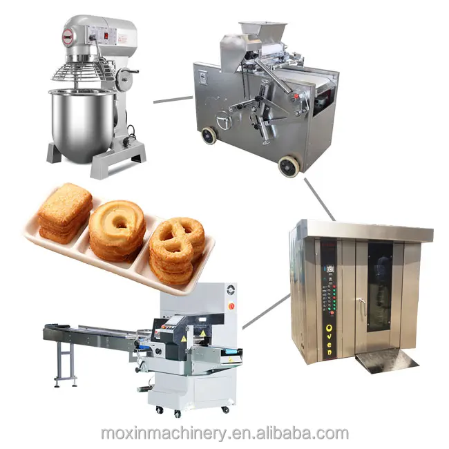 MOXIN Multi Function Automatic strawberry butter coikies making Machine with jam depositor