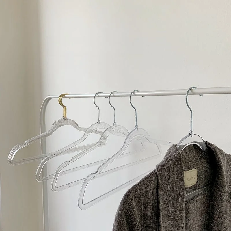 Wholesale Free Custom LOGO Low Price Acrylic Sweater Hanger Slim Space Saving Acrylic Hanger