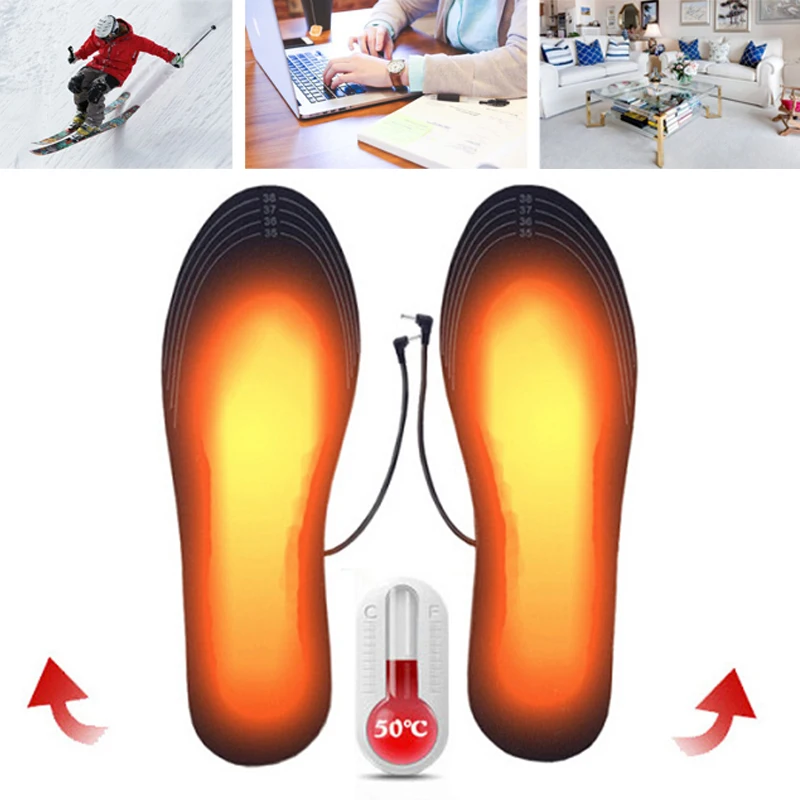 Bulk spot wholesale USB Heated Shoe Insoles Remote Control 3.7V 2100MA Warming Rechargeable electrically Heating Insoles
