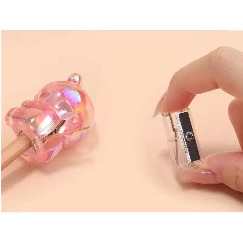 Мультяшная Милая резиновая креативная Студенческая портативная коробка для домашних животных 3D точилка для карандашей с кристаллами papeleria kawaii sacapuntas