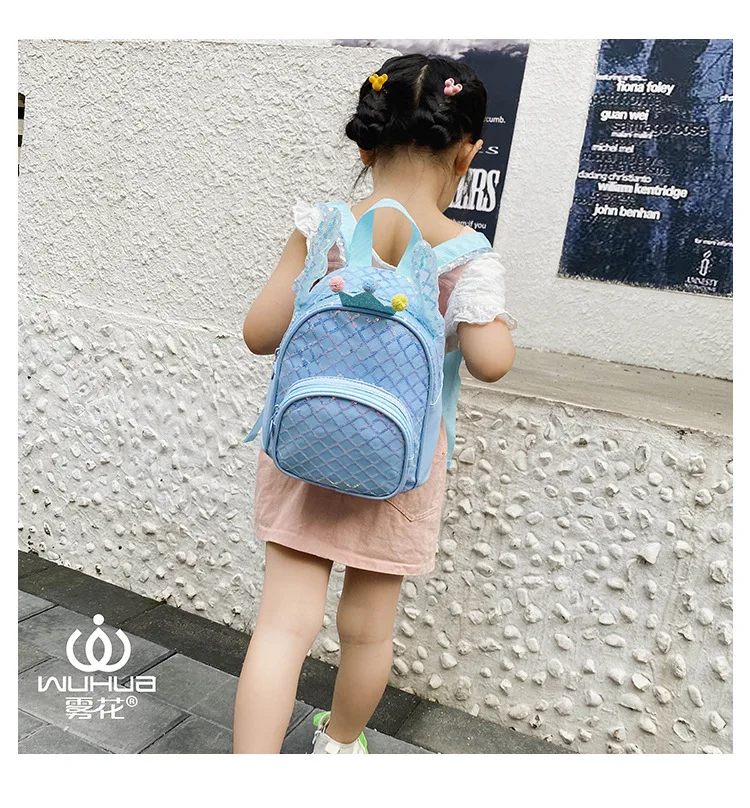 Children bag 2022 new sequins mini lovely princess backpack western style girls backpack kindergarten kid school bag