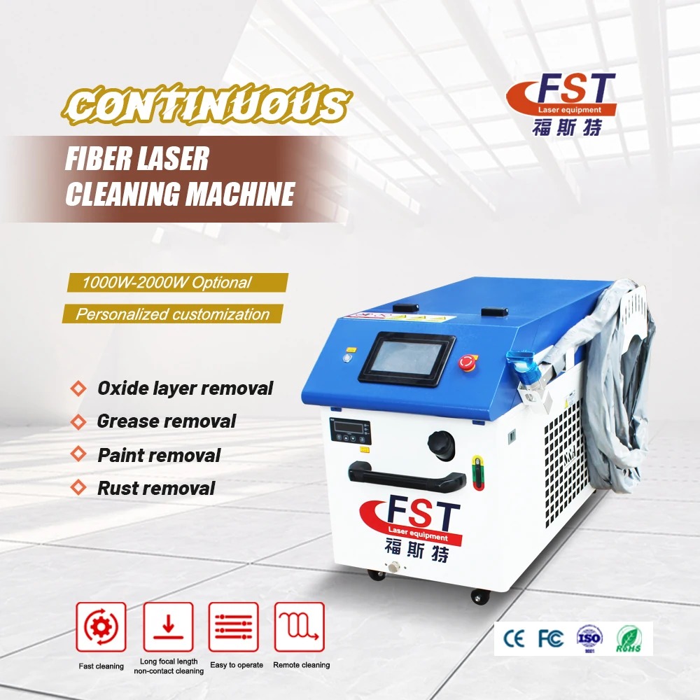 High efficiency 3000w Fiber Laser Cleaning Machine Laser Rust Removal Cleaning Machine Laser Metal Surface Cleaning Machine