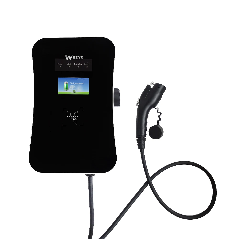 IP54 type 2 Wallbox 32a безопасная EV зарядная станция электрического автомобиля с гнездовым кабелем