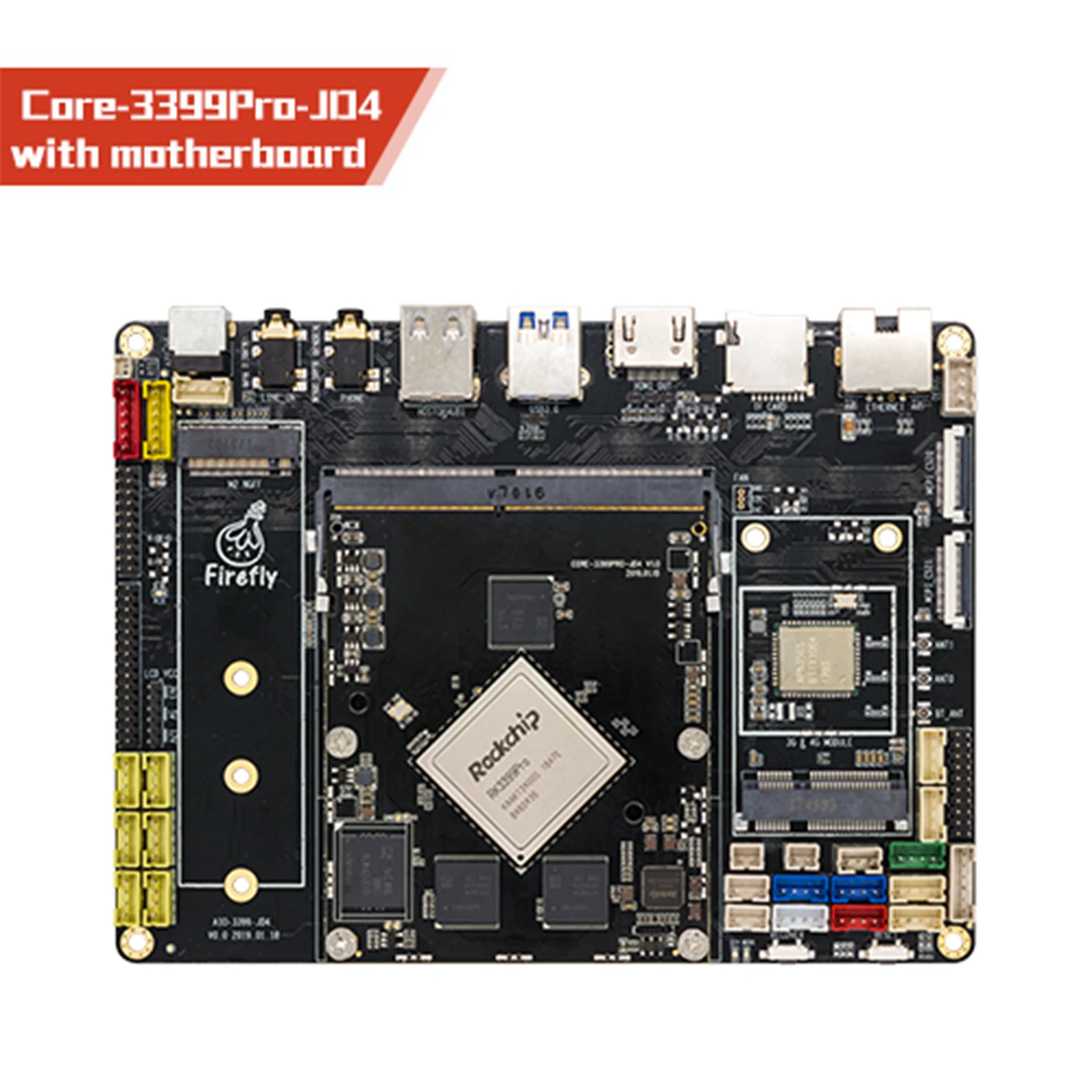 AIO-3399Pro-JD4 мини-ПК мини-компьютер настольный компьютер 16 ГБ eMMC Raspberry Pi Core плата развивающая плата