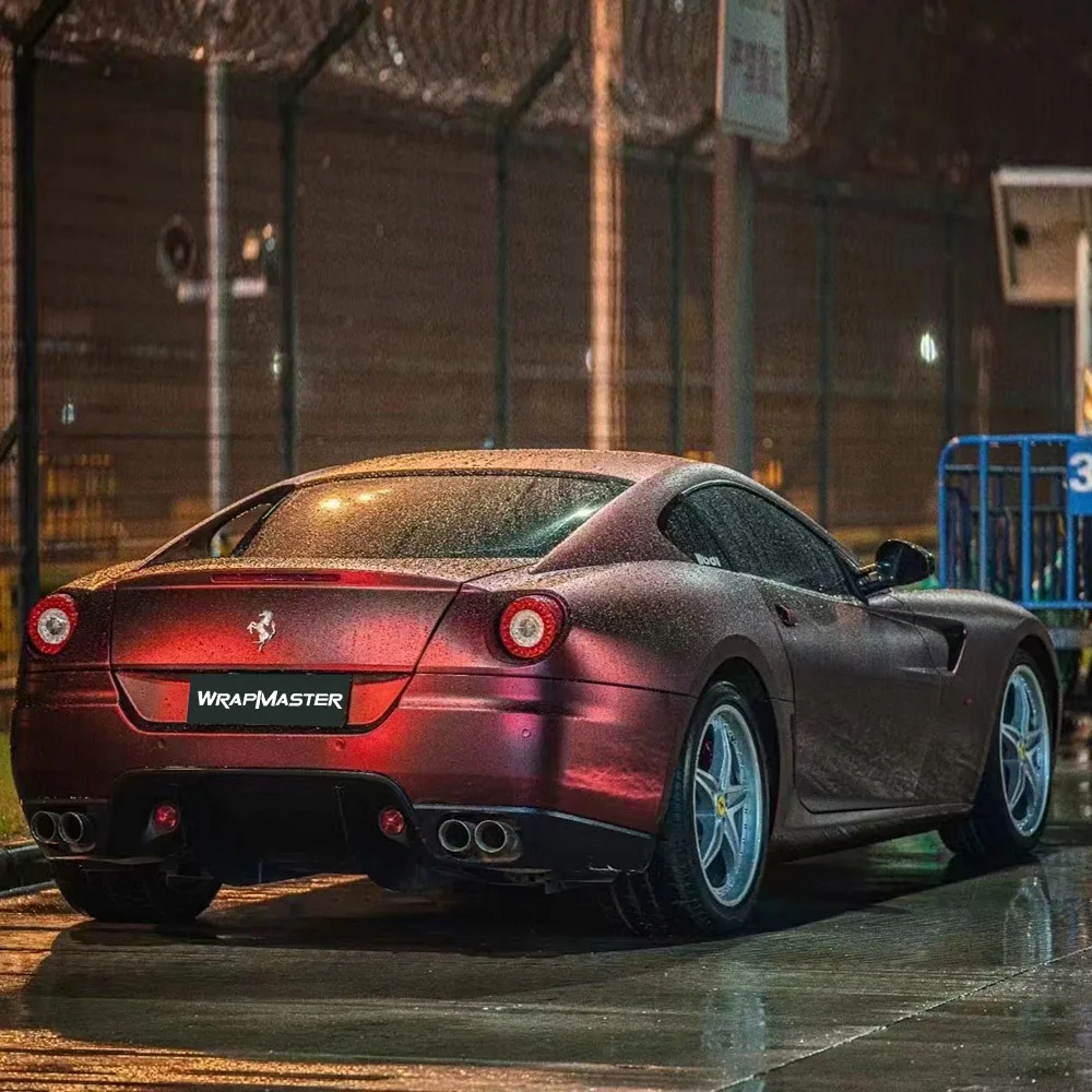 Drop Shipping Vehicle Decoration Premium Material PET Base Roman Red Car Wrap Vinyl Roll without Orange Peel