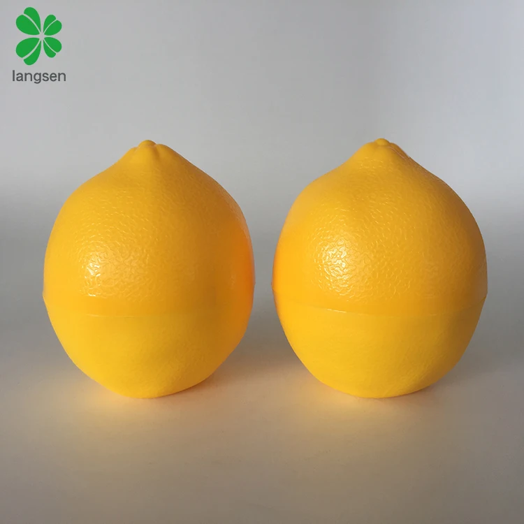 Empty 30g plastic ABS material  Imitation of lemon cosmetic jar container, fruit lemon shape cosmetic cream jar pot case