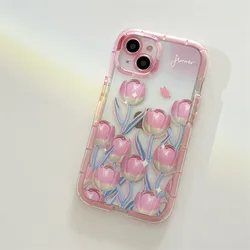 Flower Pink Phone Cover For iPhone xr to 13 Pro Case For Girl Phone Case iPhone For Telephone Case iPhone 13