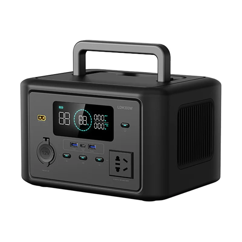 300W Portable Power Station AC DC output Charger Outdoor Big Power Bank with USB Type C Wireless Solar Generator Power System