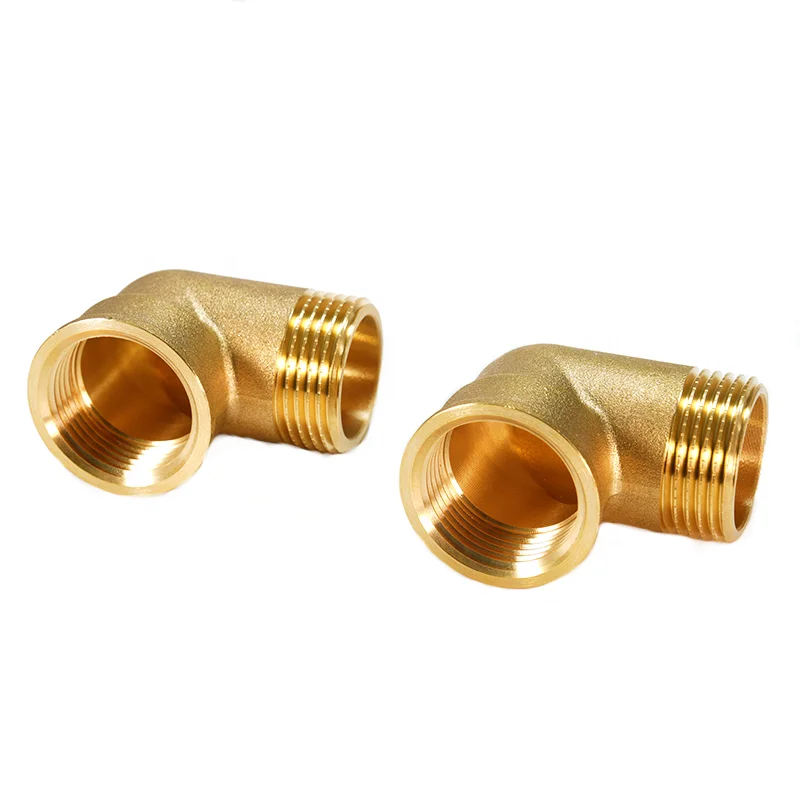 Elbow Brass Thread Fittings Angle 90° Inner Thread Rp X Outer Thread CW617N Blank Brass