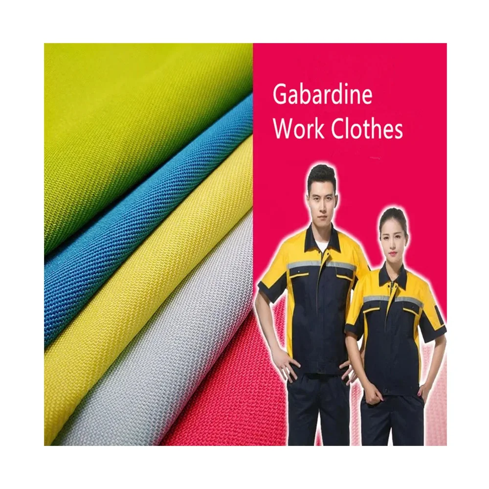 100% polyester workwear uniform fabric woven twill gabardine fabric for pants
