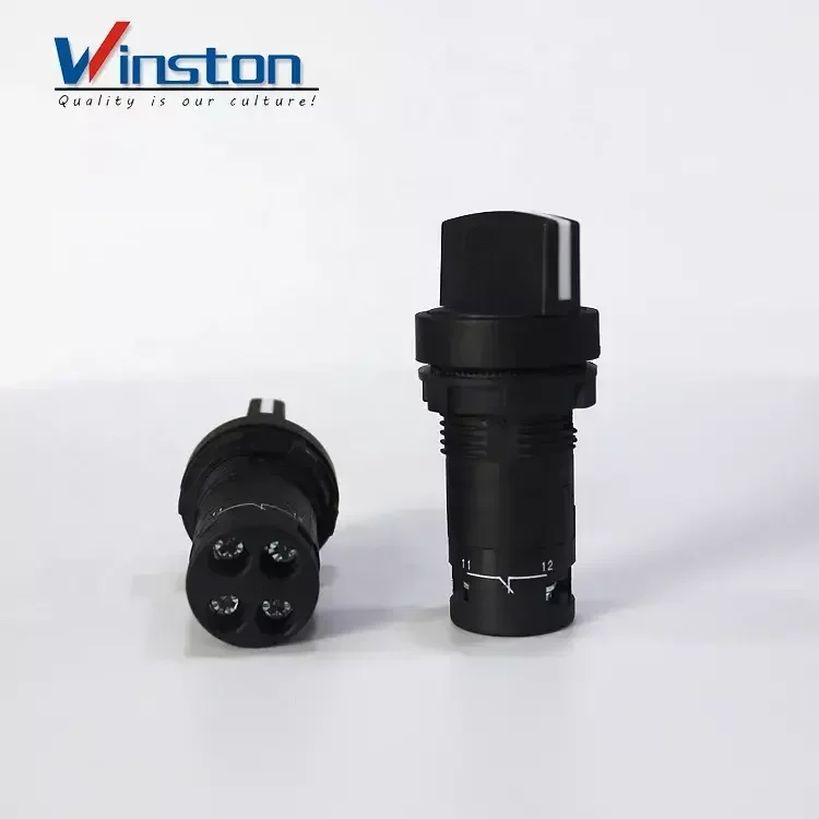 2 Pole rotary switch prevent follow-up Short handle 1contact button switch