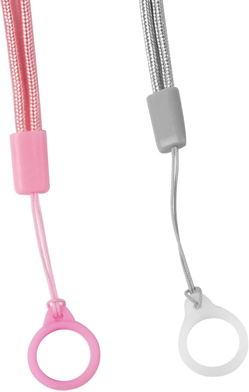 Wholesale Woven round polyester vape pod Lanyard with silicone ring for e-cigarette accessories