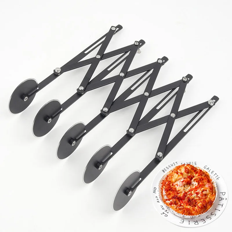 Hot Adjustable 3/5/7 wheel pastry stainless steel pizza dough pasta rocker wheel  cutter  in pizza tools