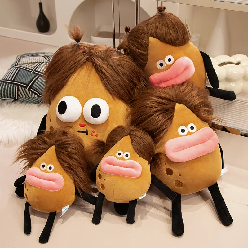 Hot Selling Funny Plush Potato Stuffed Toy Long Hair Potato Toy